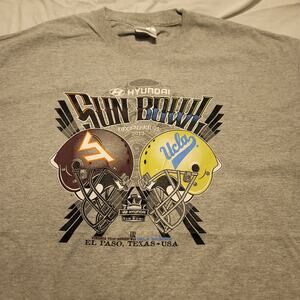 Hyundai Sun Bowl 2013 VT vs UCLA C Port & Company Football T Shirt Mens Size XL